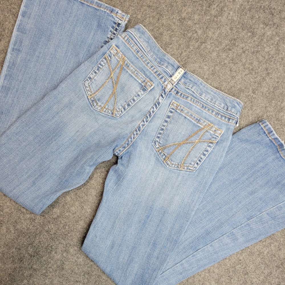 Ariat Jeans Womens 14 Blue Real Denim Whiskered Americana Flared Leg Cowgirl